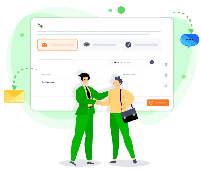 Two people shaking hands
