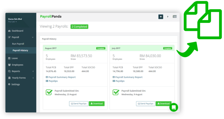 Payrollpanda form generation