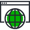 Icon showing web