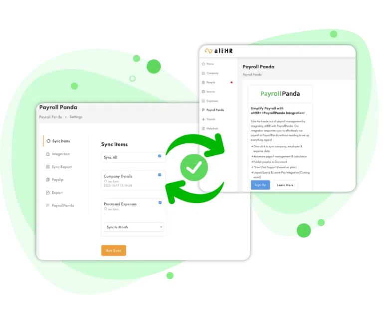 Syncing Payrollpanda with Althr