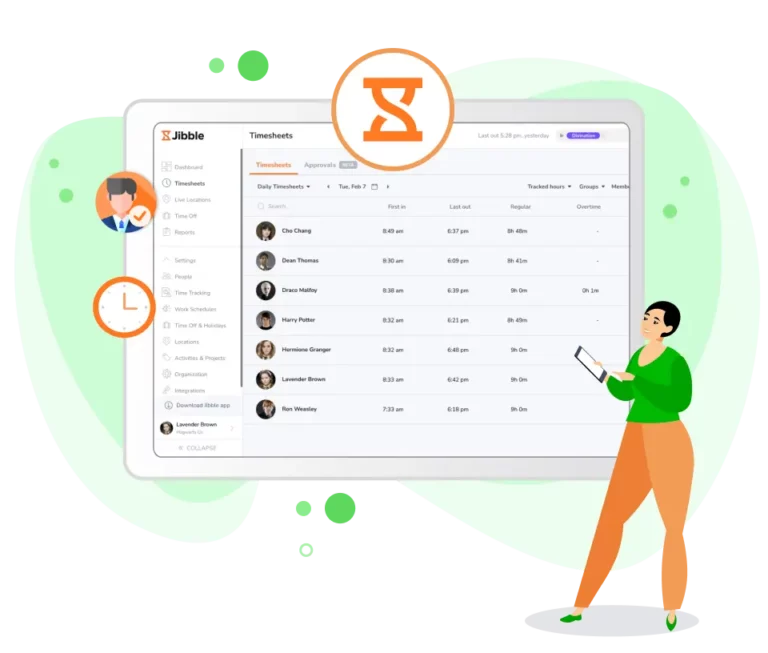 Jibble timesheets