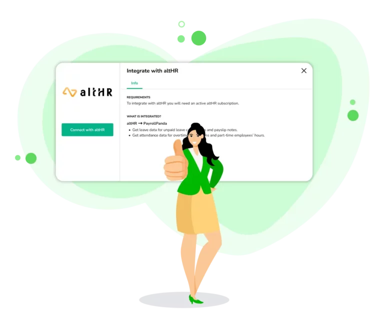 Integrating althr with payrollpanda