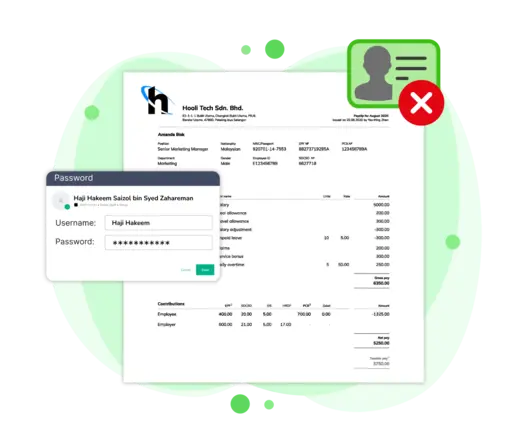 Password protected payslip