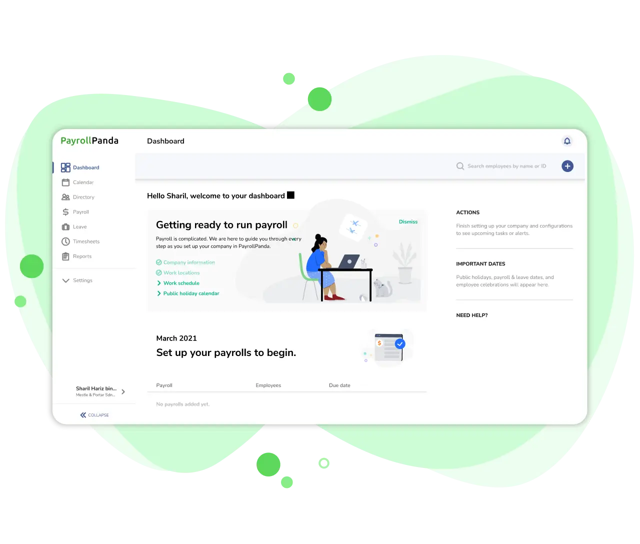 payrollpanda dashboard